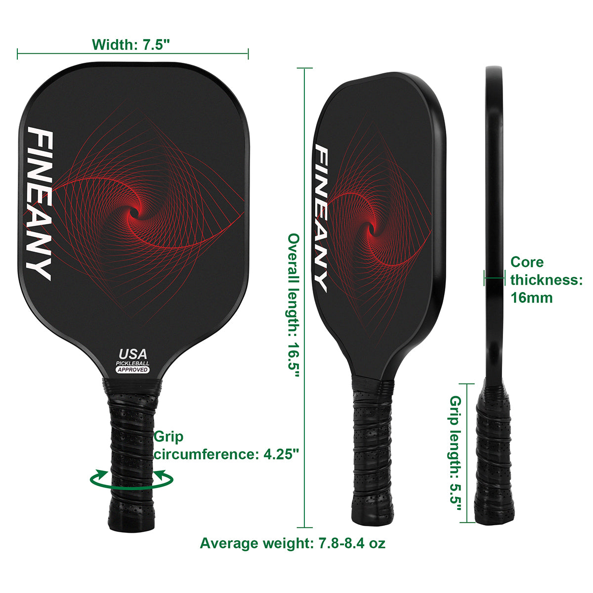 Elite Ultra Carbon Fiber Pickleball Paddle